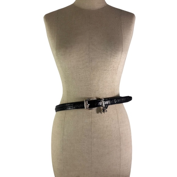 Vintage Brighton black leather belt with golf motif size 34 Large USA main image 8
